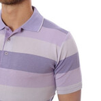 Weston Regular-Fit Striped Polo // Lilac (Small)