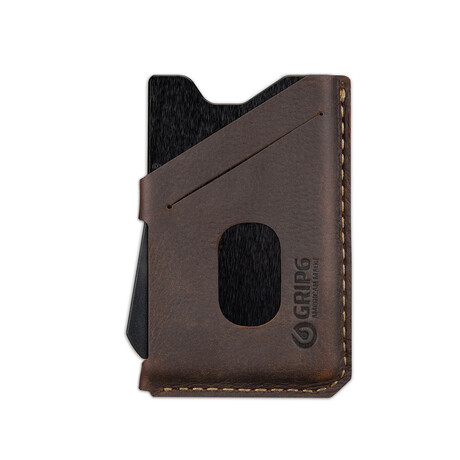 Wallet + Leather (No Loop) // Ninja + Brown