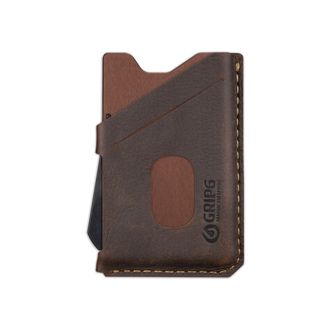 Wallet + Leather (No Loop) // Bronze + Brown