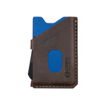 Wallet + Leather (No Loop) // Cobalt + Brown