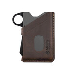 Wallet + Leather and Loop // Gunmetal + Brown