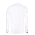 Victor Plaid Long Sleeve Button Down Shirt // White (S)
