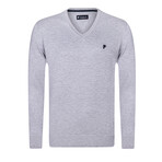 John V-Neck Pullover Sweater // Gray Melange (3XL)