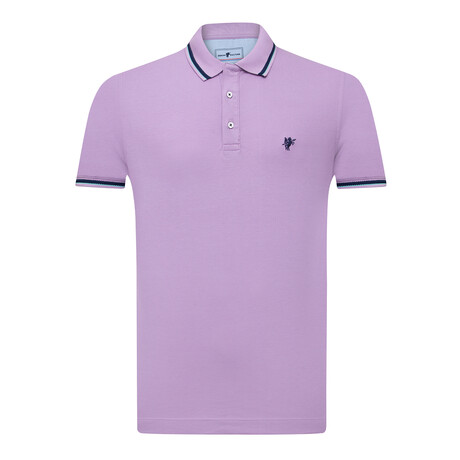 Dean Short Sleeve Polo Shirt // Lilac (L)
