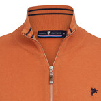 Floyd Zipped Cardigan Sweater // Orange (M)