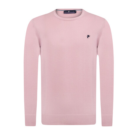 Henry Round Neck Pullover Sweater // Pink (S)