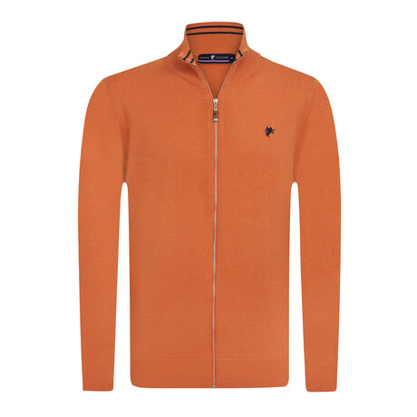 Floyd Zipped Cardigan Sweater // Orange (S)