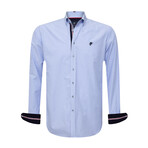William Plaid Long Sleeve Button Down Shirt // Blue (M)