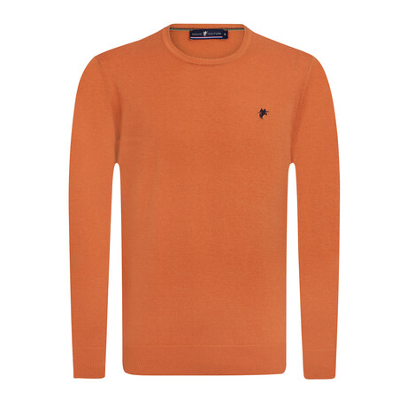 Mason Round Neck Pullover Sweater // Orange (S)