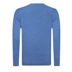 Caleb V-Neck Pullover Sweater // Blue Melange (L)