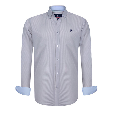 Vincent Long Sleeve Button Down Shirt // Gray (S)
