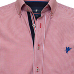 Winston Plaid Long Sleeve Button Down Shirt // Red (XL)