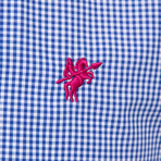 Trenton Plaid Long Sleeve Button Down Shirt // Royal (2XL)