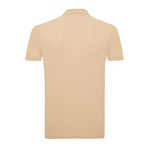 Brian Short Sleeve Polo Shirt // Beige (L)