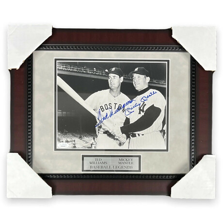Mickey Mantle & Ted Williams // Signed Photograph + Framed