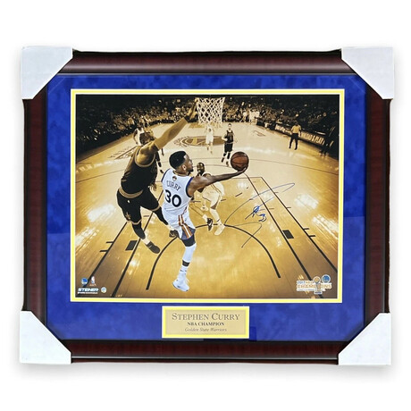 Stephen Curry // Golden State Warriors // Signed Photograph + Framed