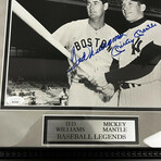 Mickey Mantle & Ted Williams // Autographed Photograph + Framed