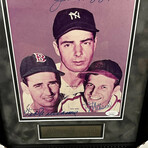 Ted Williams, Joe DiMaggio & Stan Musial // Signed Photograph + Framed