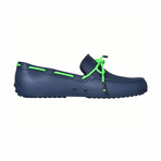 Catamara Deck Loafers // Navy + Green (39/40)