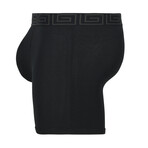 SHEATH 4.0 Bamboo Men's Dual Pouch Boxer Brief // Black + Gray (Small)