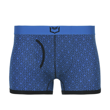 SHEATH 2.1 Men's Dual Pouch Trunks // Blue Flower of Life (Small)