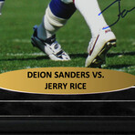 Deion Sanders vs. Jerry Rice Dual // 16x20 Photo // Signed + Framed