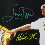 Larry Bird & Magic Johnson Retirement // 16x20 Photo // Signed + Framed