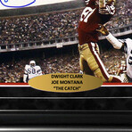 Dwight Clark & Joe Montana // SF 49ers // "The Catch" With Hand Drawn Play // 20x16 Photo // Signed + Framed