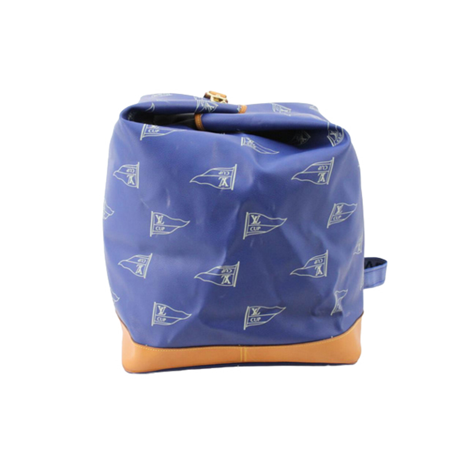 Louis Vuitton trunk messenger bag in blue canvas with monogram