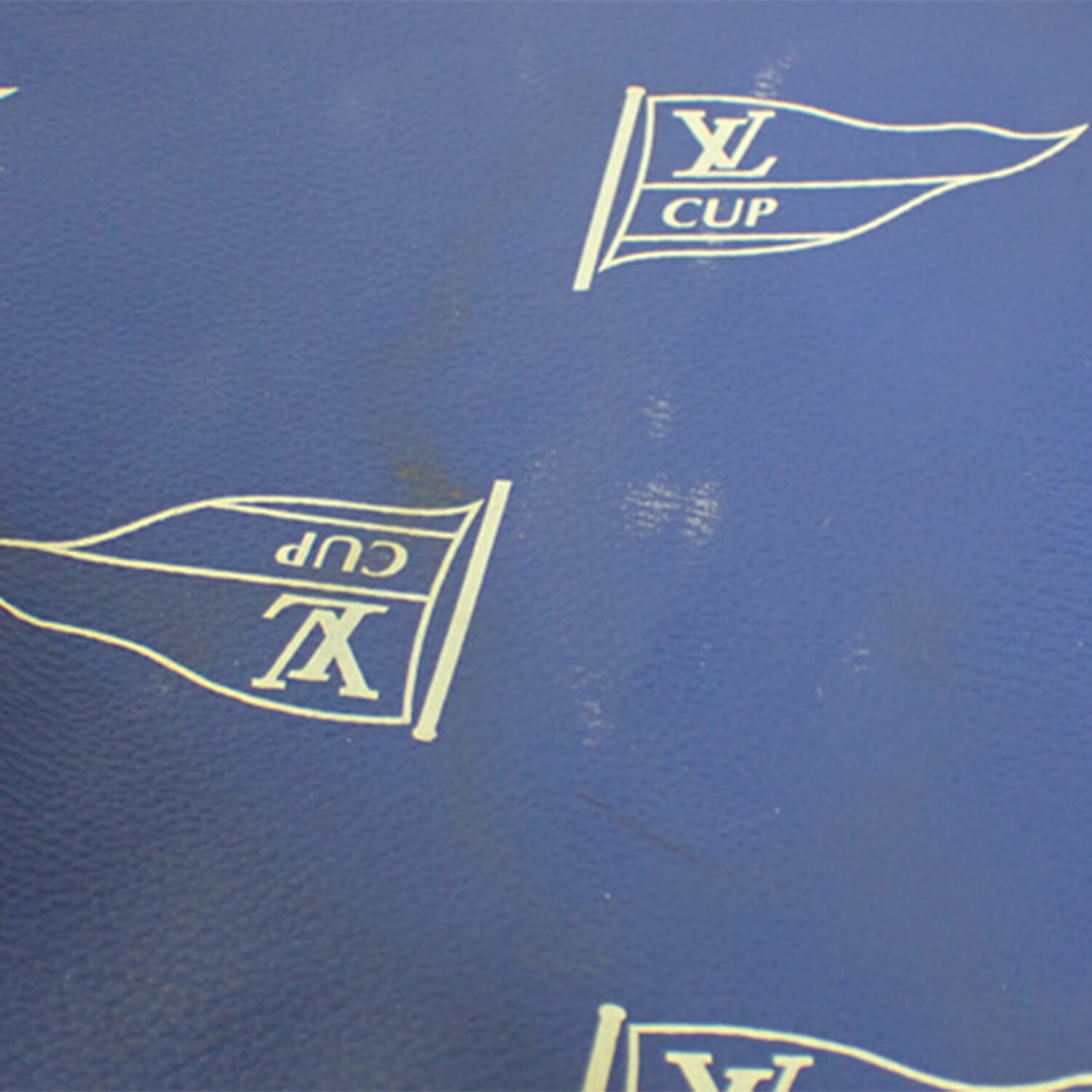 Sac bandoulière Louis Vuitton America's Cup en toile monogram enduite bleue et  cuir naturel