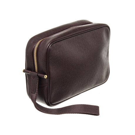 Louis Vuitton Black Leather Kaluga Pochette Clutch Bag