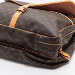 Louis Vuitton Brown Monogram Canvas Leather Sac Chasse Hunting Travel Bag