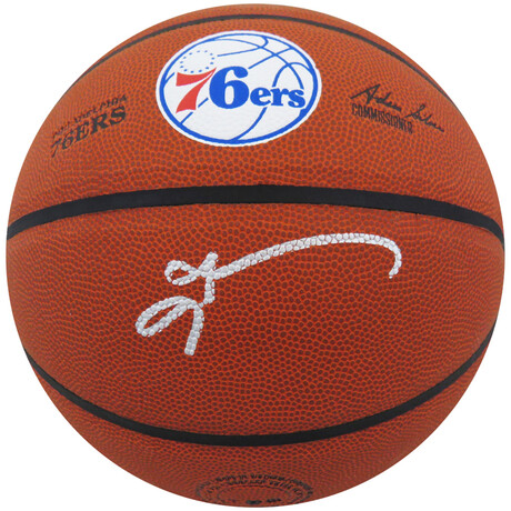 Allen Iverson // Signed Wilson Philadelphia 76ers Logo NBA Basketball