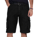 Strato Belted Cargo Shorts // Black (36)