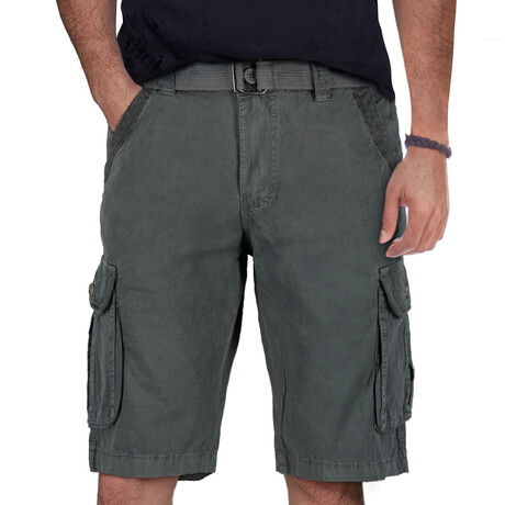 Seyward Belted Cargo Shorts // Gray (30)