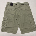 Walt Belted Cargo Shorts // Leaf Green (38)