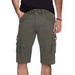 Page Belted Cargo Shorts // Gray (30)