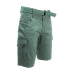 Smith Belted Cargo Shorts // Sage (32)