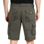 Page Belted Cargo Shorts // Gray (38)