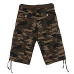 Travers Belted Cargo Shorts // Brown Camo (30)