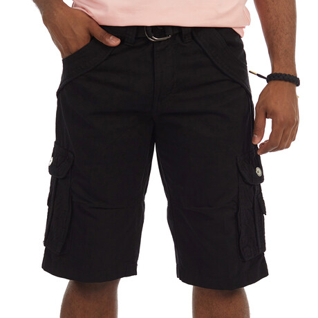 Winchester Belted Cargo Shorts // Black (30)