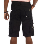 Winchester Belted Cargo Shorts // Black (38)
