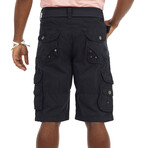George Belted Cargo Shorts // Navy (36)