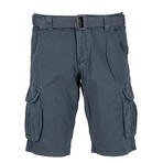 Polonian Belted Cargo Shorts // Steel (34)