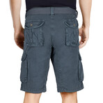 Polonian Belted Cargo Shorts // Steel (38)