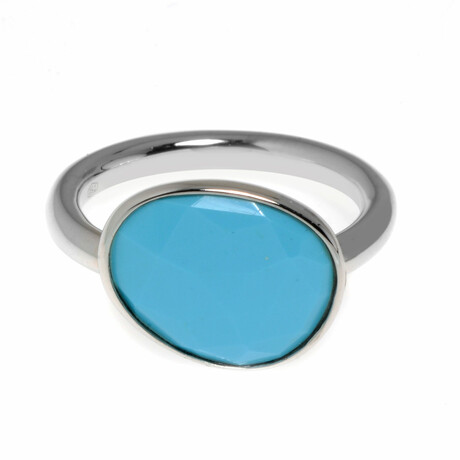 Talita 18K White Gold Turquoise Ring // Store Display (Ring Size: 6.75)