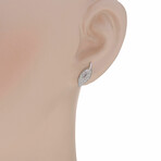 Foglia 18K White Gold Diamond Stud Earrings // Store Display