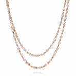 Nagai 18K Rose Gold + Violet Cultured Pearl Necklace // 28"-30" // New