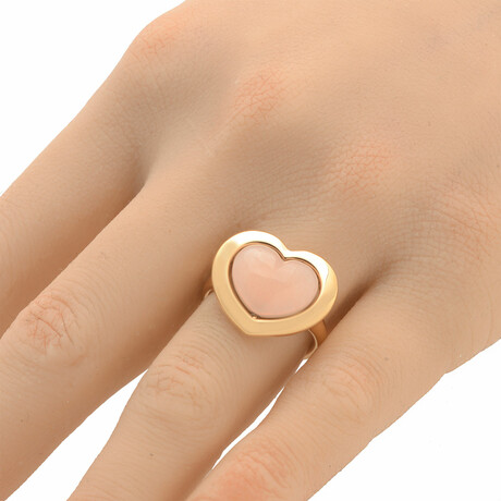Giulietta E Romeo 18K Rose Gold Rose Quartzite Ring // Store Display (Ring Size: 5)
