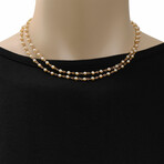 Nagai 18K Rose Gold + Pink Cultured Pearl Necklace // 28"-30" // Store Display